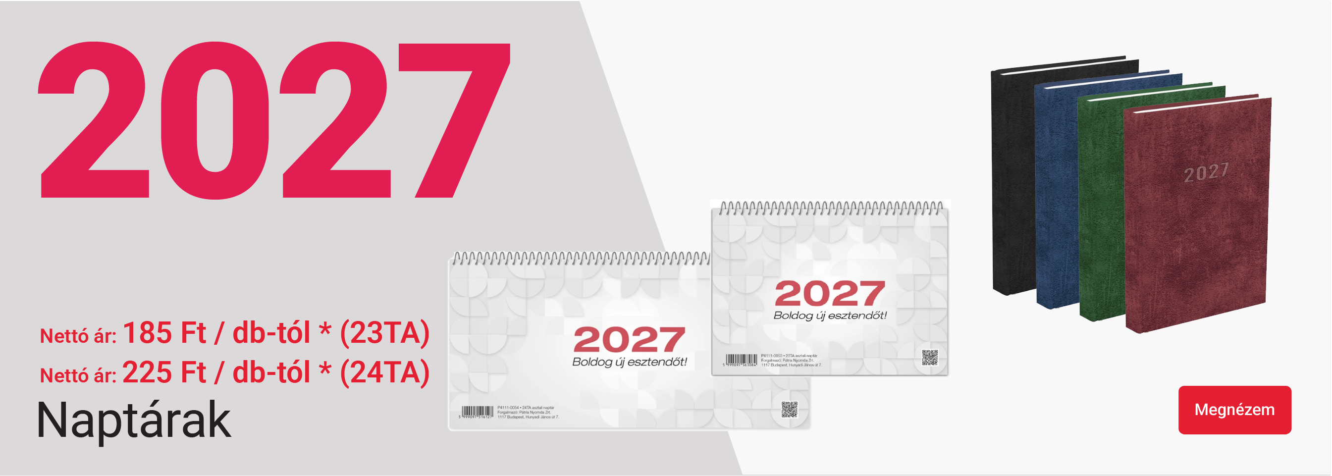 2027-es akciós naptárak