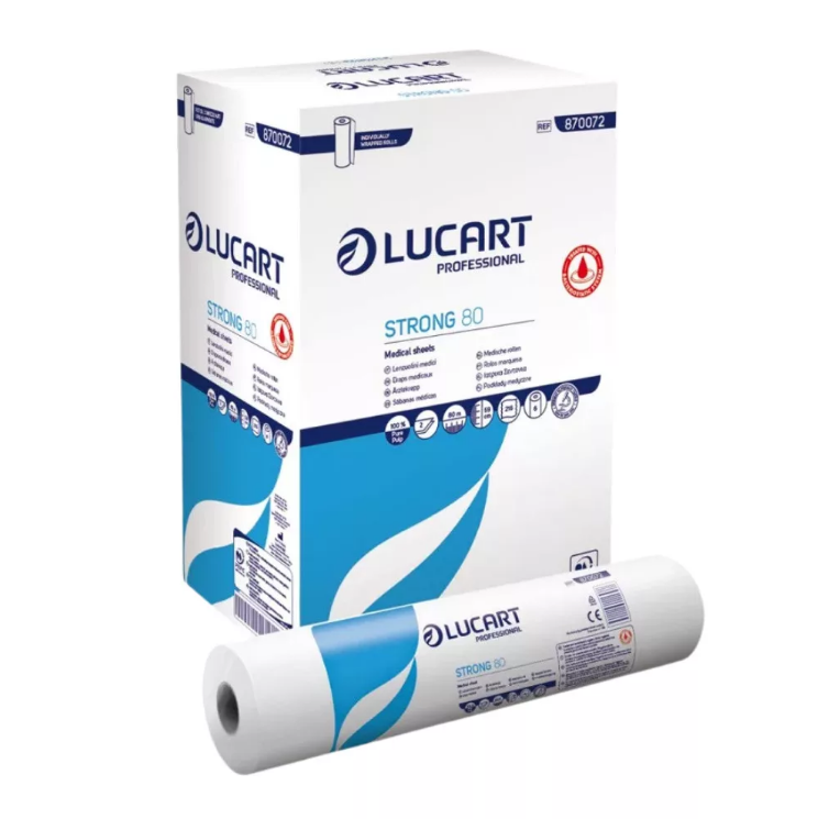 Lucart Strong 80 2r. 60cm 6tek/dob. feh&eacute;r orvosi lepedő