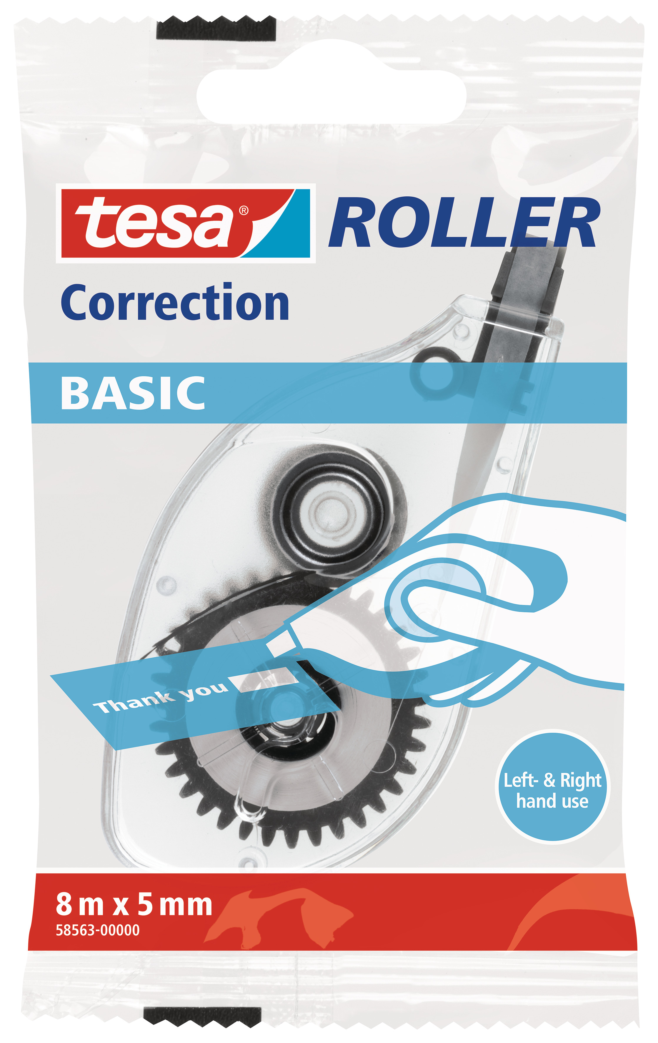 Tesa Basic  5mm x 8m, eldobhat&oacute; hibajav&iacute;t&oacute; roller