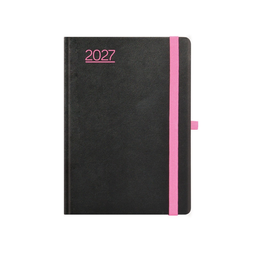 Top Timer Nero A5 napi beoszt&aacute;s&uacute; 2027 fekete-pink hat&aacute;ridőnapl&oacute;