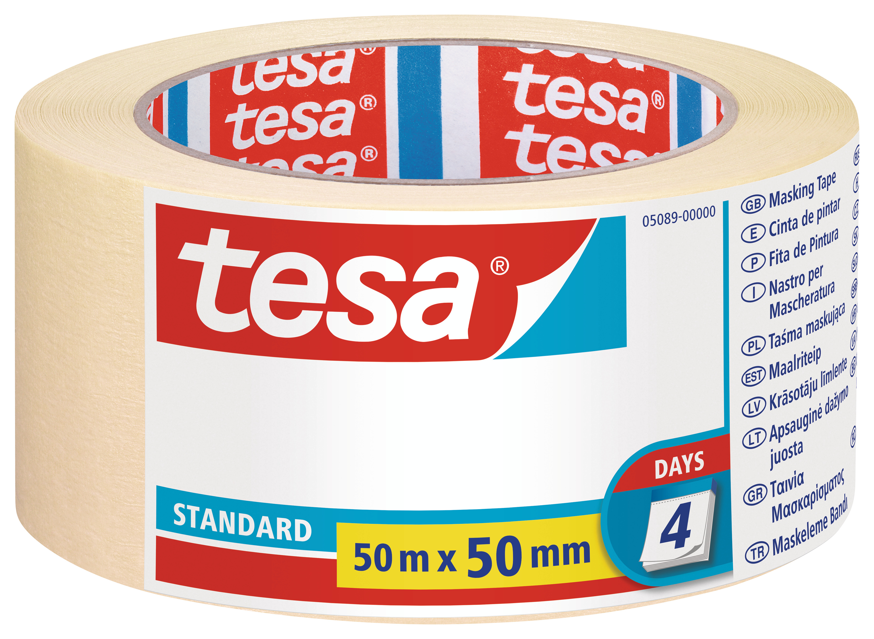 Tesa 05089 50mmx50 m univerz&aacute;lis festő-, m&aacute;zol&oacute;szalag