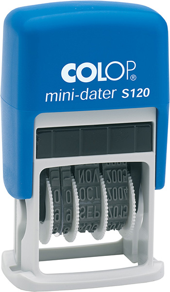 Colop S120 fekete d&aacute;tumb&eacute;lyegző