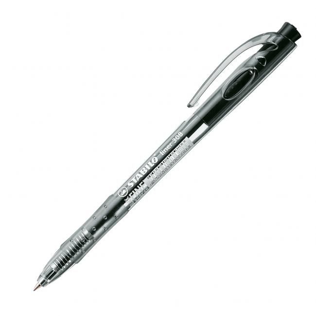 Stabilo Liner 308 fekete goly&oacute;stoll