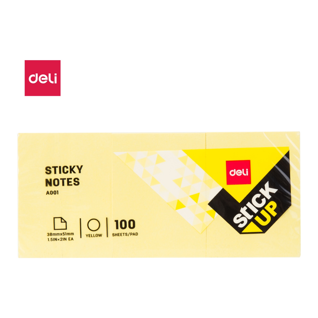 Deli Stick Up 38x51mm 3x100lap s&aacute;rga &ouml;ntapad&oacute; jegyzett&ouml;mb
