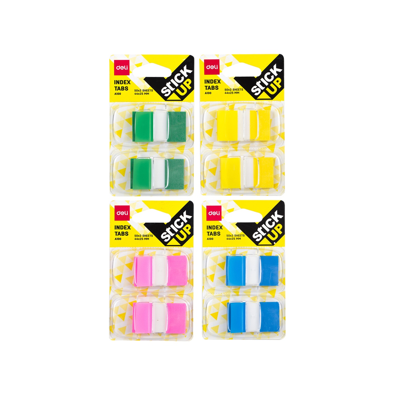 Deli 44x25mm tart&oacute;ban 50lap pasztell sz&iacute;nű jel&ouml;lőc&iacute;mke
