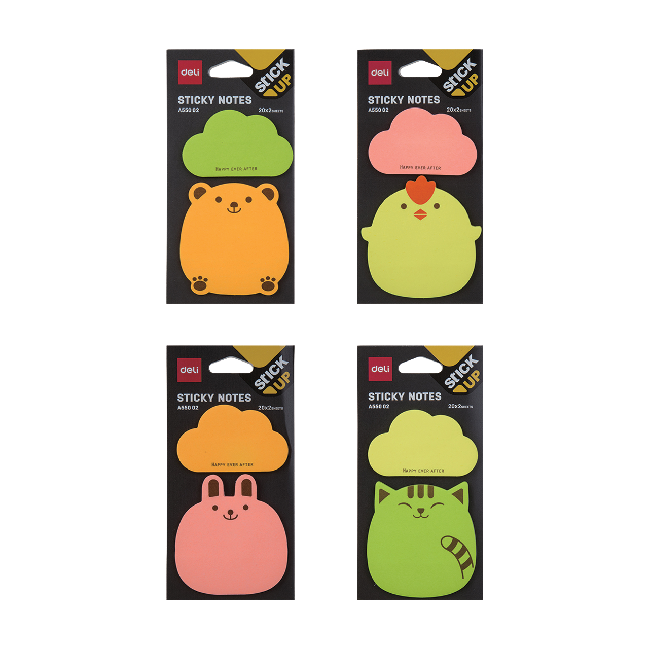 Deli Stick Up FUN6 76x76mm 2x20lap &ouml;ntapad&oacute; jegyzett&ouml;mb