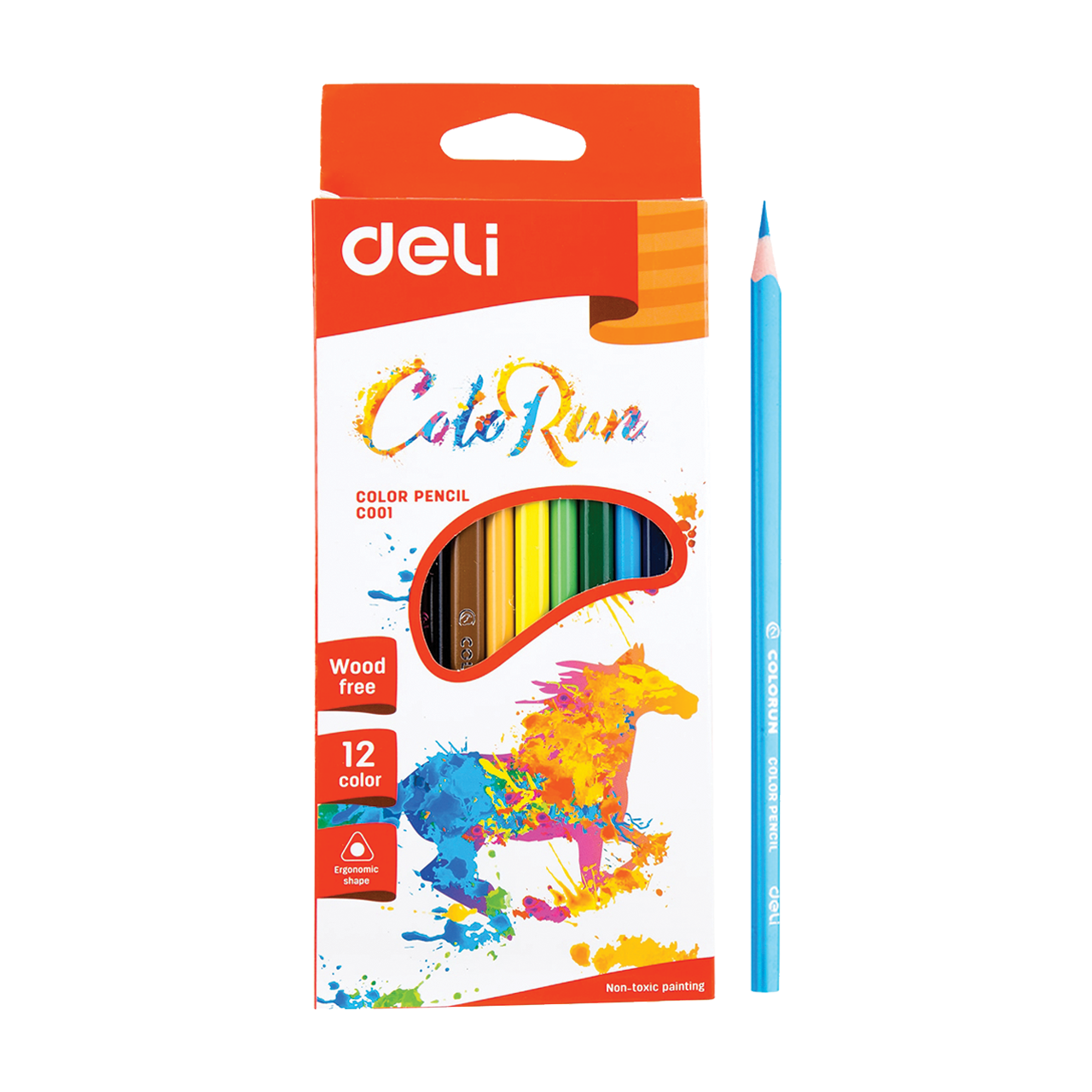 Deli ColorRun 12db-os sz&iacute;nesceruza k&eacute;szlet