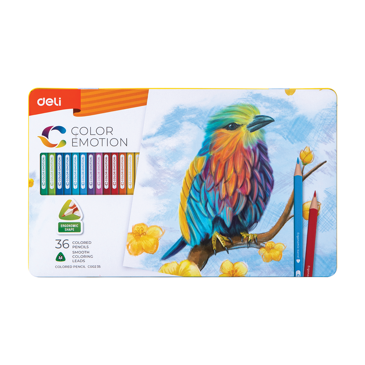 Deli Color Emotion 36db-os f&eacute;mdobozos sz&iacute;nesceruza k&eacute;szlet