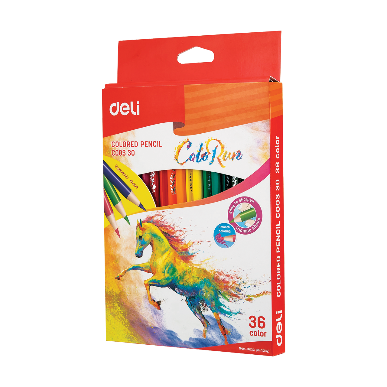 Deli ColoRun 36db-os sz&iacute;nesceruza k&eacute;szlet