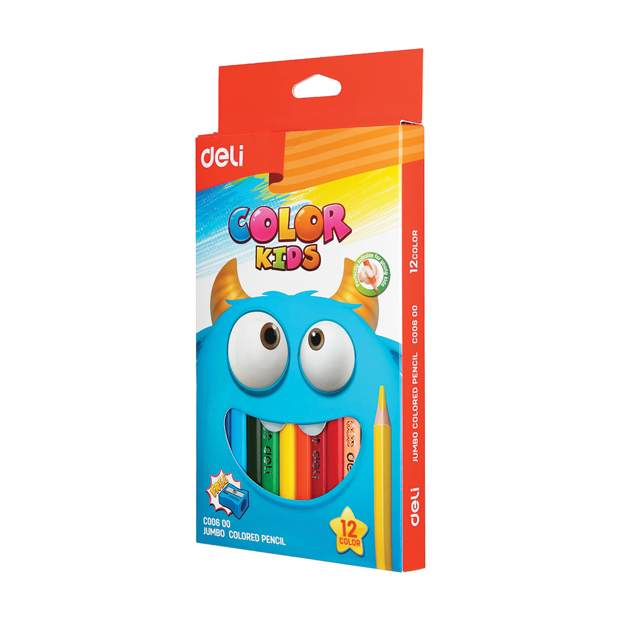 Deli Color Kids Jumbo 12db-os sz&iacute;nesceruza k&eacute;szlet