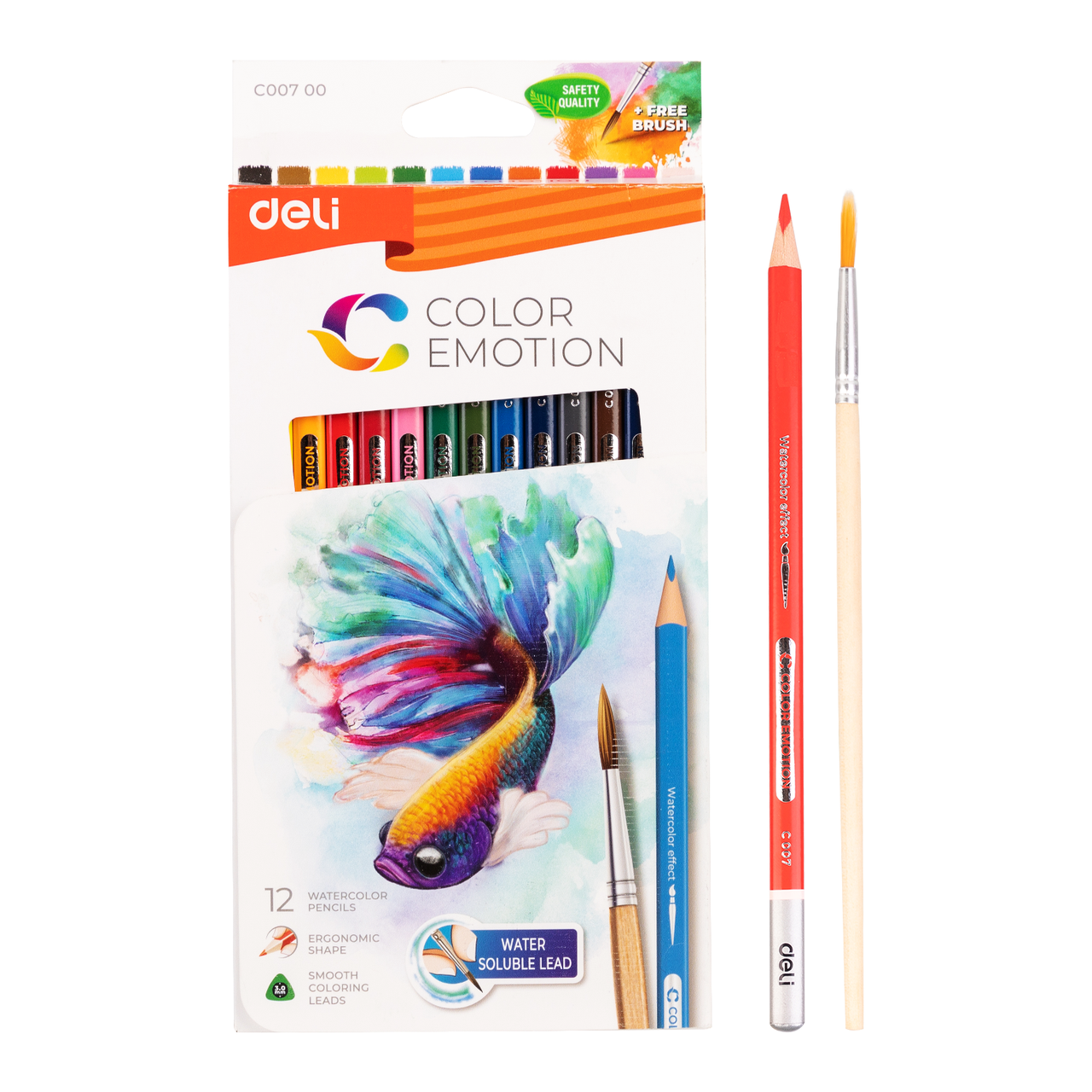 Deli Color Emotion 12db-os akvarellceruza k&eacute;szlet
