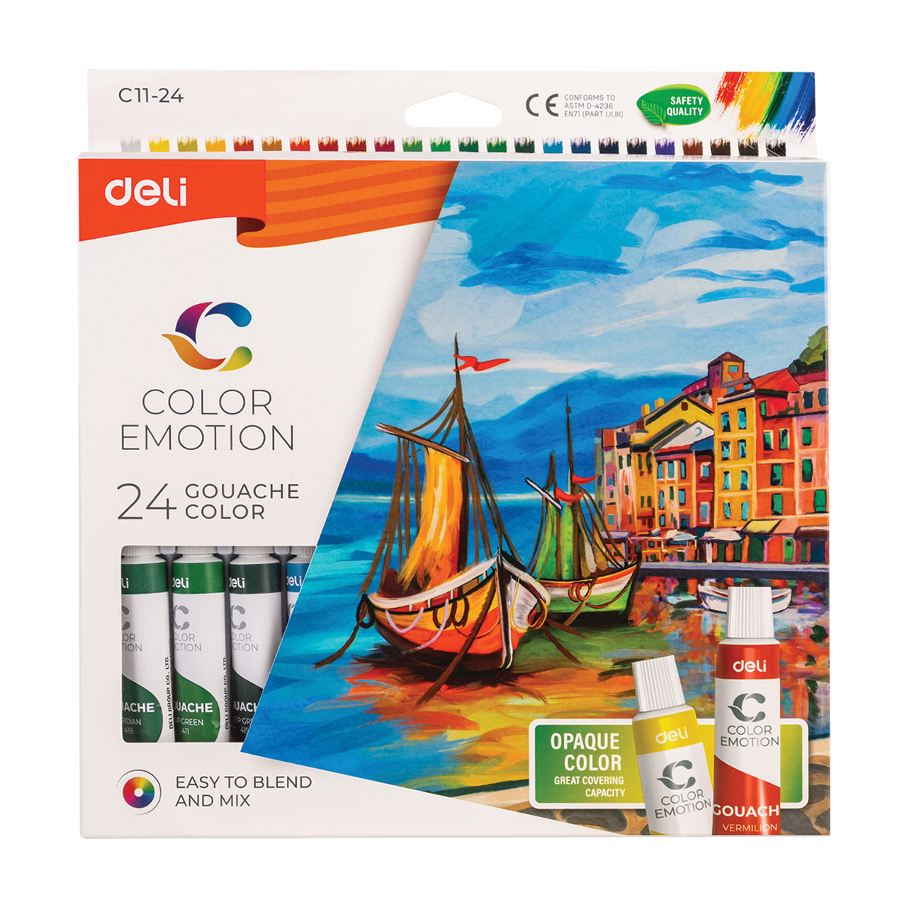 Deli Color Emotion (gouache) 24db x 12ml temperak&eacute;szlet