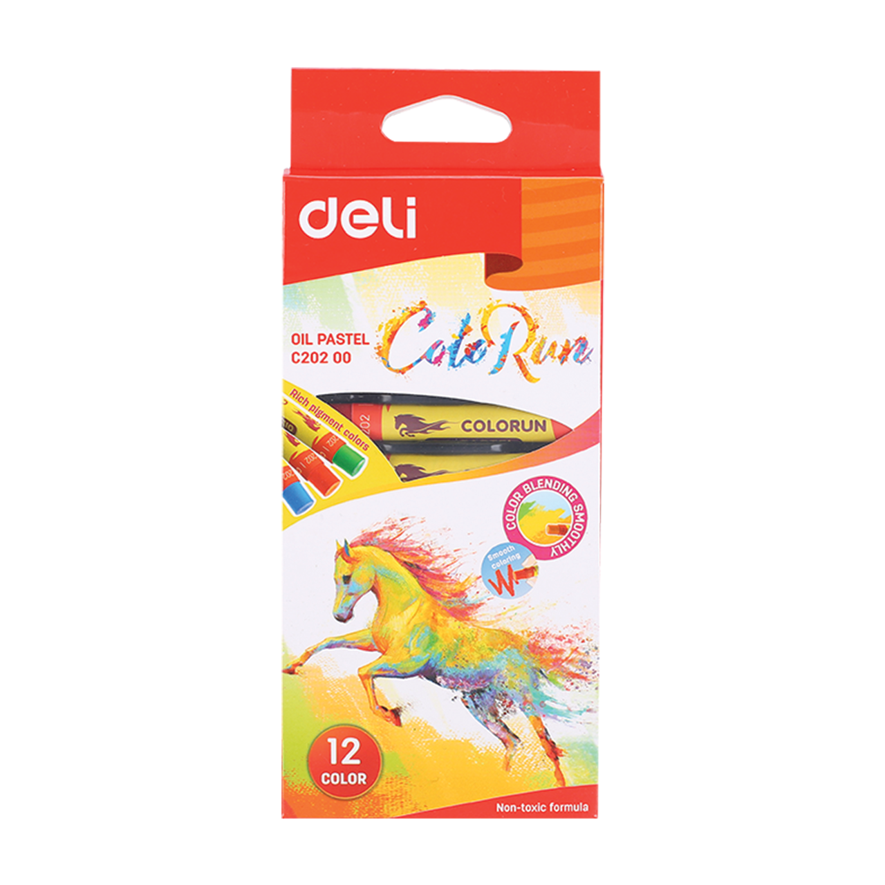Deli Color Run 12db-os olajpasztellkr&eacute;ta-k&eacute;szlet