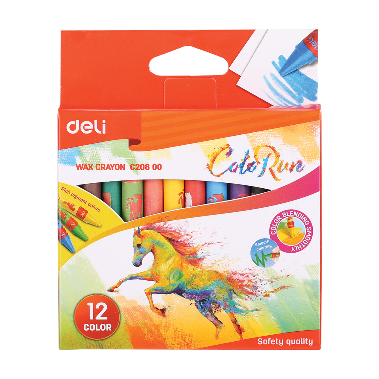 Deli ColoRun 12db-os zs&iacute;rkr&eacute;tak&eacute;szlet