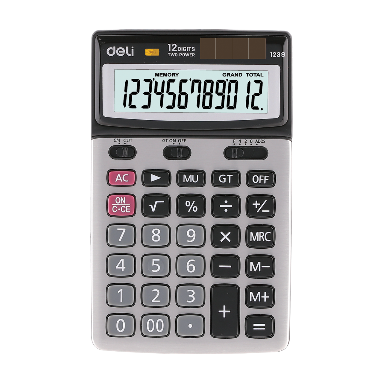 Deli Core 12 digit, s&ouml;t&eacute;t sz&uuml;rke asztali sz&aacute;mol&oacute;g&eacute;p