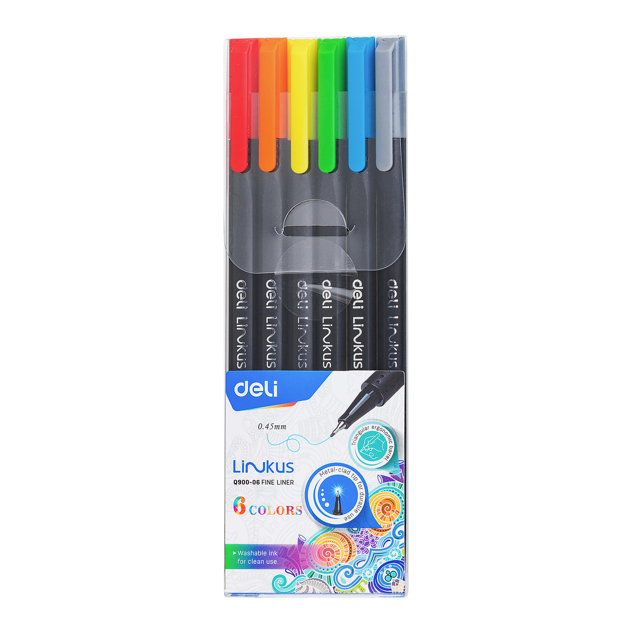 Deli Linkus 0,45mm 6db-os tűfilck&eacute;szlet