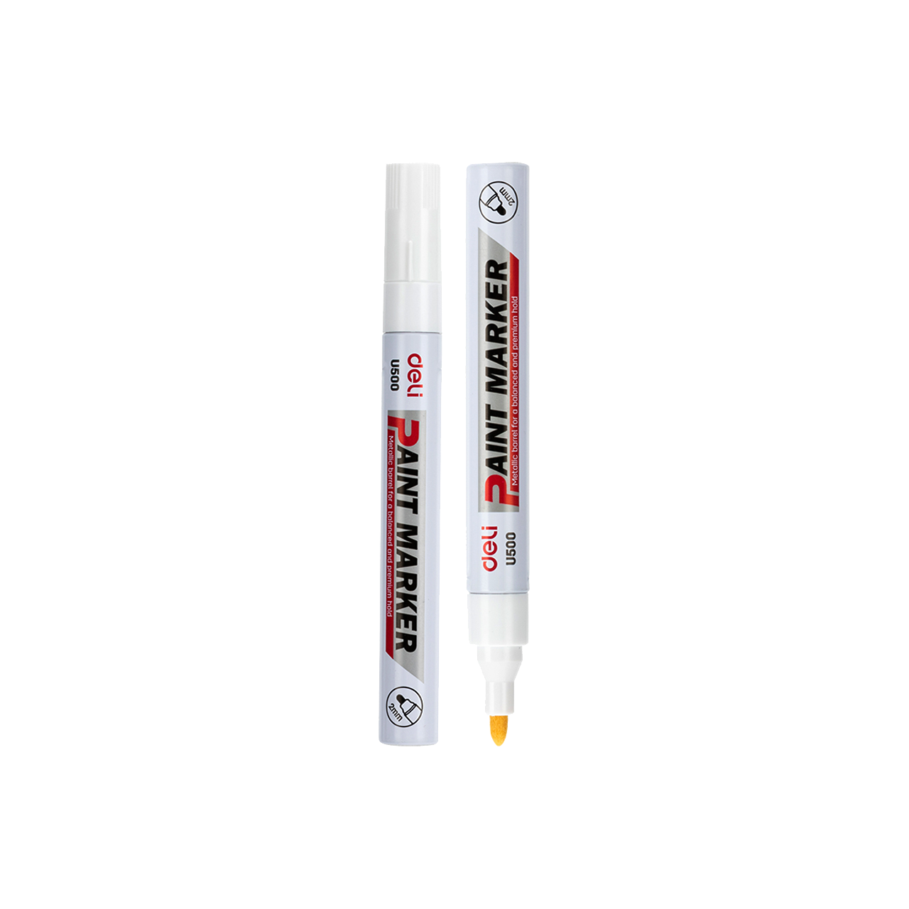 Deli kerek hegyű 2-3mm feh&eacute;r lakkmarker