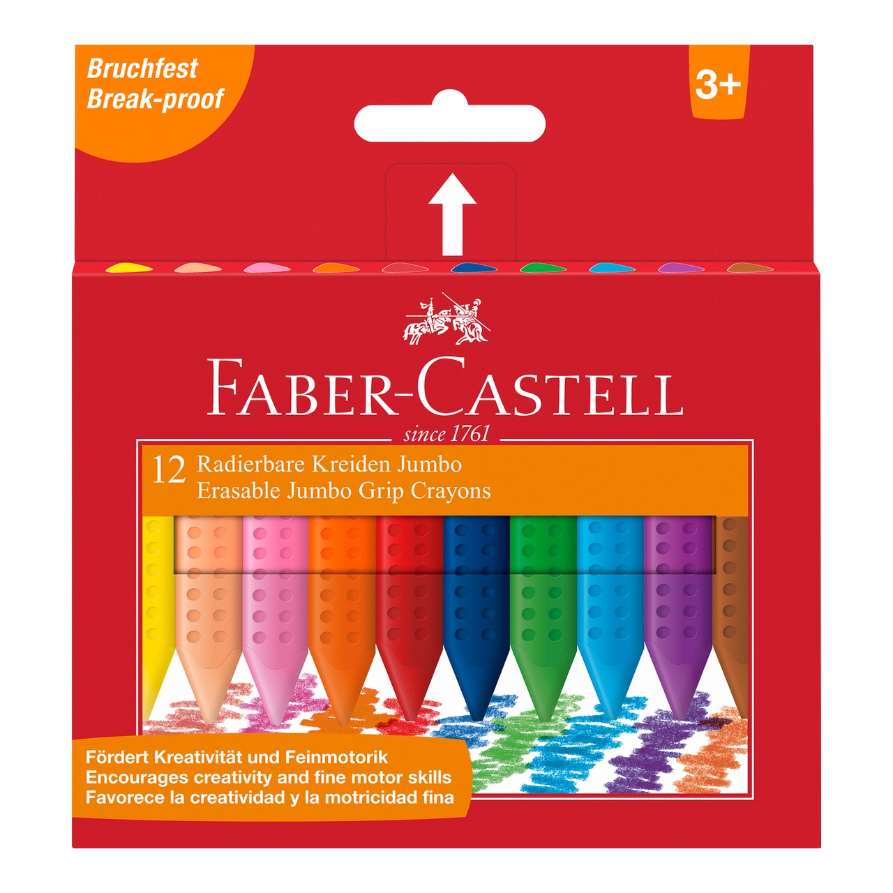Faber-Castell Grip Jumbo h&aacute;romsz&ouml;gletű 12 db-os zs&iacute;rkr&eacute;ta