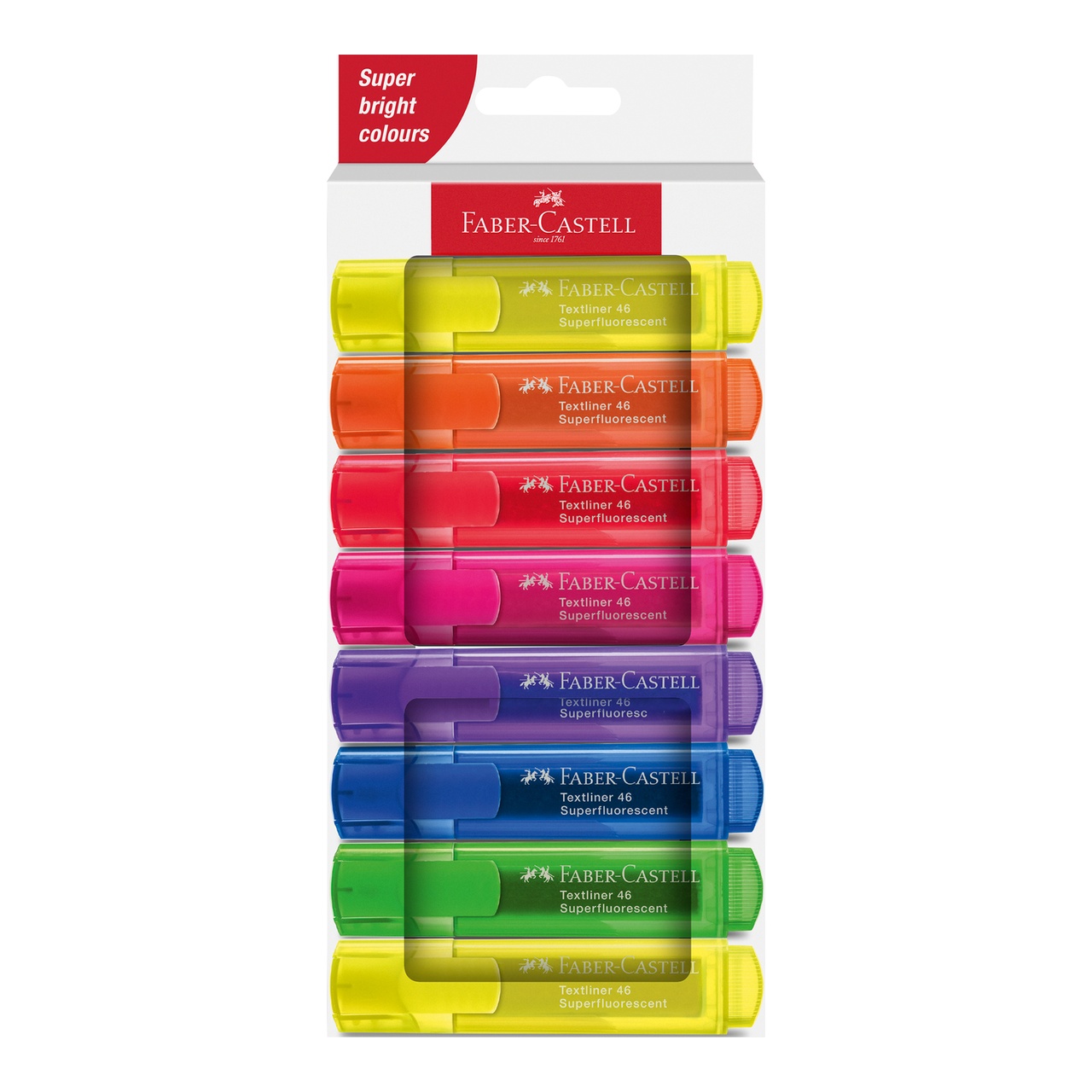Faber-Castell 46 Superflourescent 8db-os sz&ouml;vegkiemelő k&eacute;szlet