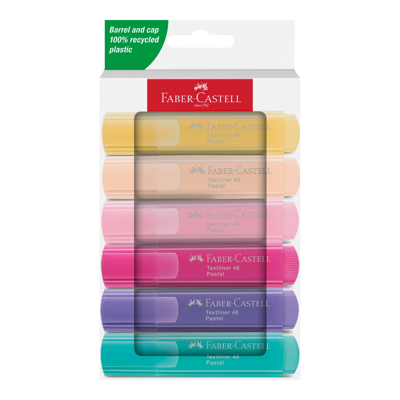 Faber-Castell 46 Pastel 6db-os sz&ouml;vegkiemelő k&eacute;szlet