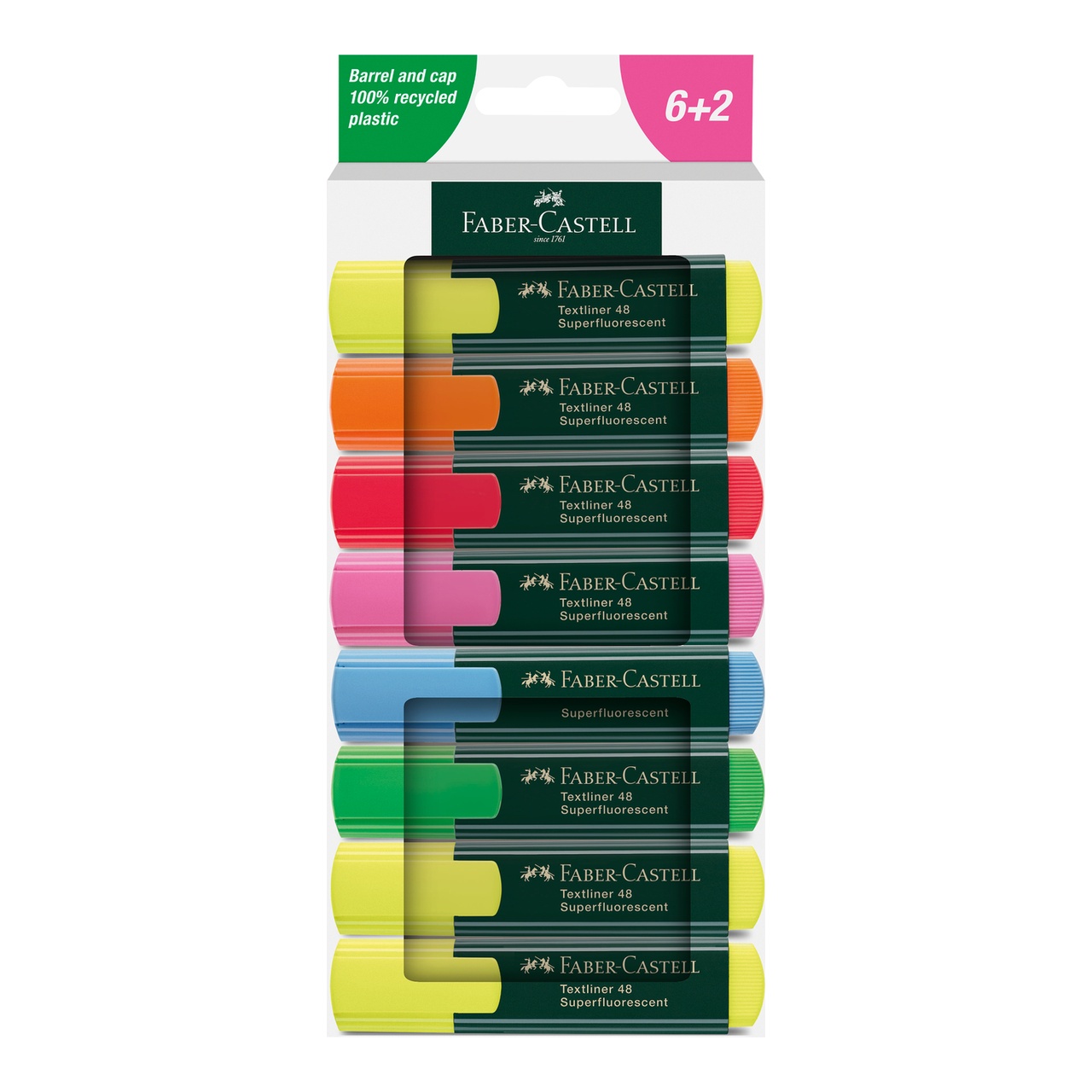 Faber-Castell 48 Superflourescent 8db-os sz&ouml;vegkiemelő k&eacute;szlet