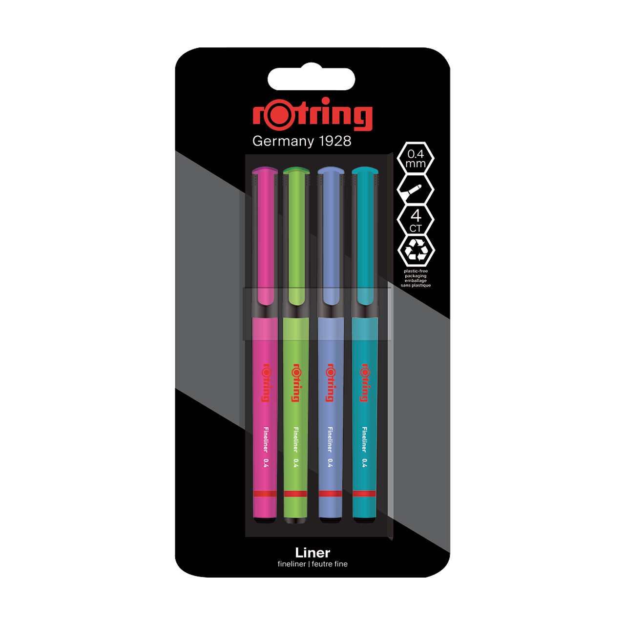 Rotring Liner 4 db-os vegyes sz&iacute;nű tűfilc k&eacute;szlet